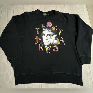 Elton John x Teddy Fresh Collab Embroidered Pull Over Sweatshirt Crewneck Size L